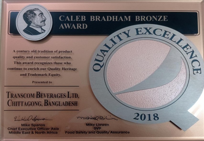 Caleb Bradham Bronze Award – 2018, CTG Plant	